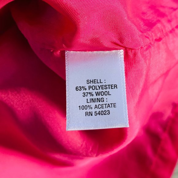 Banana Republic Pink/White Wool Blend A-line Skirt with POCKETS (size 8) - Picture 8 of 10